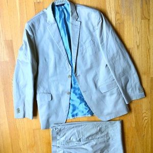 Banana Republic Linen Tailored Slim Fit Suit in light beige